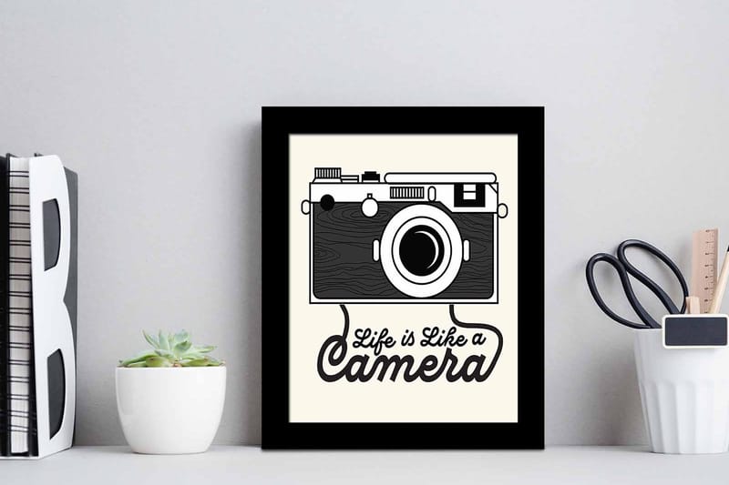 Taulu Entertainment kehyksellä Monivärinen - 23,5x28,5 cm - Sisustustuotteet - Taulu & taide