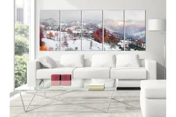 Taulu First Snow 5 Parts Narrow 200x80 - Artgeist sp. z o. o. - Sisustustuotteet - Taulu & taide - Canvas-taulu
