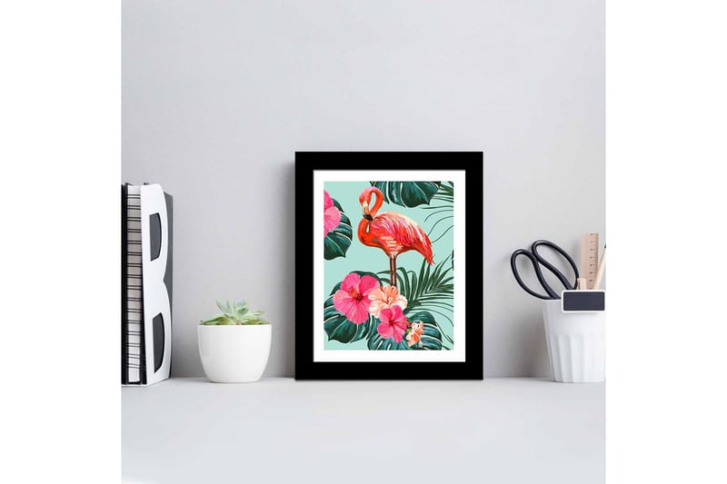 Taulu Floral Animal kehyksellä Monivärinen - 23,5x28,5 cm - Sisustustuotteet - Taulu & taide
