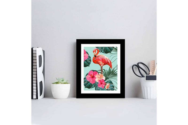 Taulu Floral Animal kehyksellä Monivärinen - 23,5x28,5 cm - Sisustustuotteet - Taulu & taide