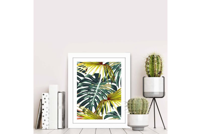 Taulu Floral kehyksellä Monivärinen - 23,5x28,5 cm - Sisustustuotteet - Taulu & taide