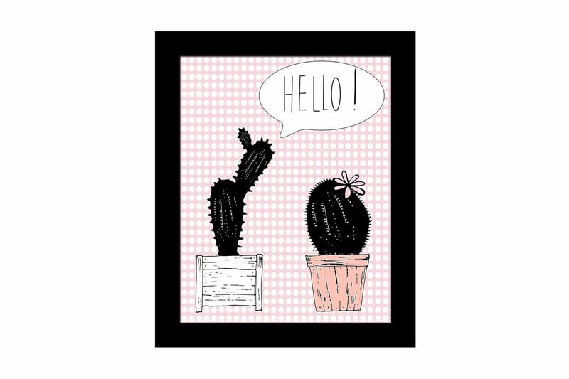 Taulu Floral kehyksellä Monivärinen, 23,5x28,5 cm