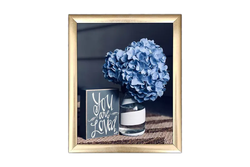 Taulu Floral kehyksellä Monivärinen, 23,5x28,5 cm