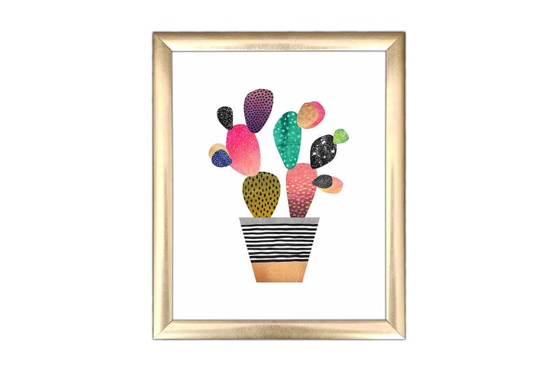 Taulu Floral kehyksellä Monivärinen - 23,5x28,5 cm - Sisustustuotteet - Taulu & taide