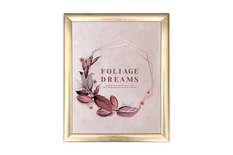 Taulu Floral kehyksellä Monivärinen - 23,5x28,5 cm - Sisustustuotteet - Taulu & taide
