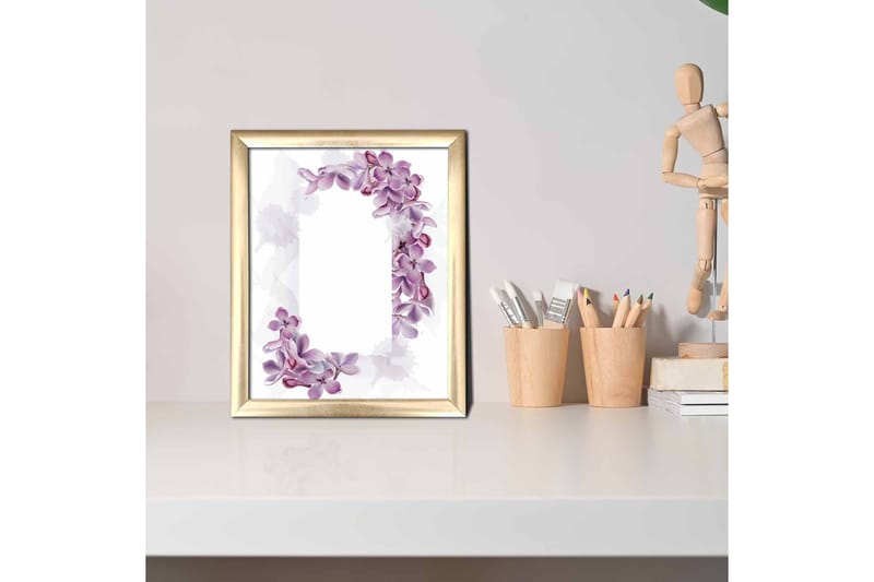 Taulu Floral kehyksellä Monivärinen - 23,5x28,5 cm - Sisustustuotteet - Taulu & taide