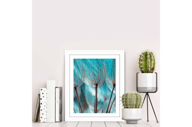 Taulu Floral kehyksellä Monivärinen - 23,5x28,5 cm - Sisustustuotteet - Taulu & taide
