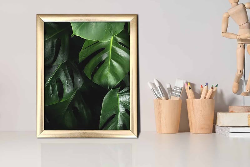 Taulu Floral kehyksellä Monivärinen - 23,5x28,5 cm - Sisustustuotteet - Taulu & taide