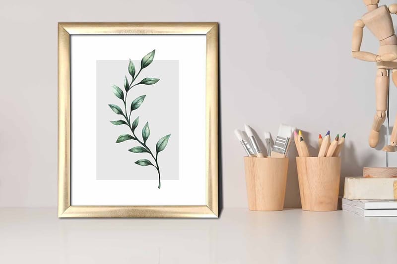 Taulu Floral kehyksellä Monivärinen - 23,5x28,5 cm - Sisustustuotteet - Taulu & taide