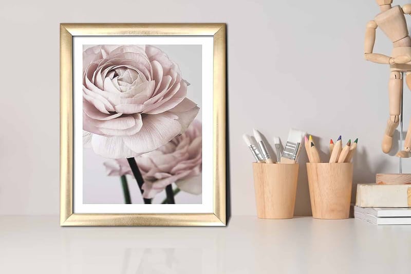 Taulu Floral kehyksellä Monivärinen - 23,5x28,5 cm - Sisustustuotteet - Taulu & taide