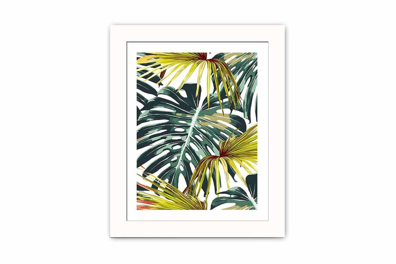Taulu Floral kehyksellä Monivärinen - 23,5x28,5 cm - Sisustustuotteet - Taulu & taide