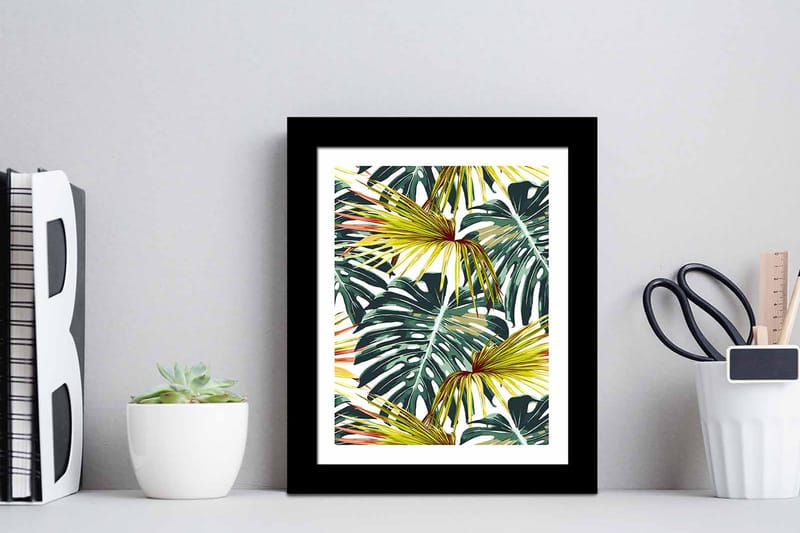 Taulu Floral kehyksellä Monivärinen - 23,5x28,5 cm - Sisustustuotteet - Taulu & taide