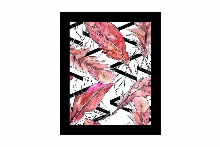 Taulu Floral kehyksellä Monivärinen - 23,5x28,5 cm - Taulu & taide