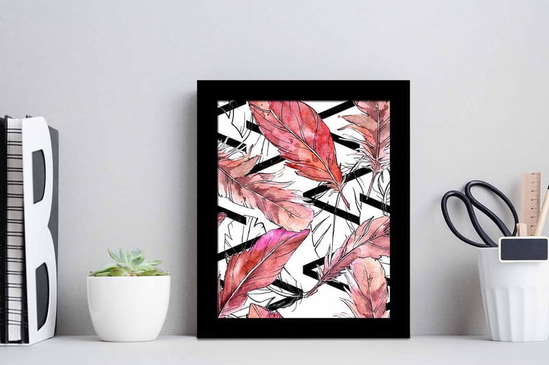 Taulu Floral kehyksellä Monivärinen - 23,5x28,5 cm - Sisustustuotteet - Taulu & taide