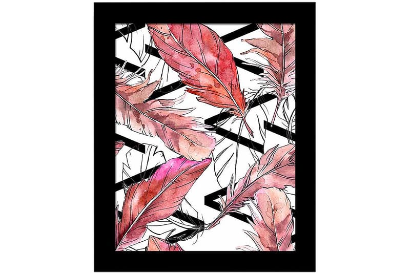 Taulu Floral kehyksellä Monivärinen - 23,5x28,5 cm - Sisustustuotteet - Taulu & taide