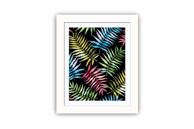 Taulu Floral kehyksellä Monivärinen, 23,5x28,5 cm