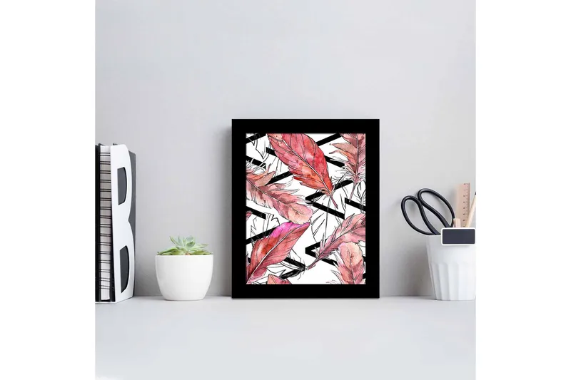 Taulu Floral kehyksellä Monivärinen - 23,5x28,5 cm - Sisustustuotteet - Taulu & taide