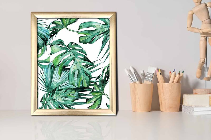 Taulu Floral kehyksellä Monivärinen - 23,5x28,5 cm - Sisustustuotteet - Taulu & taide