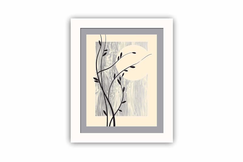 Taulu Floral kehyksellä Monivärinen, 23,5x28,5 cm