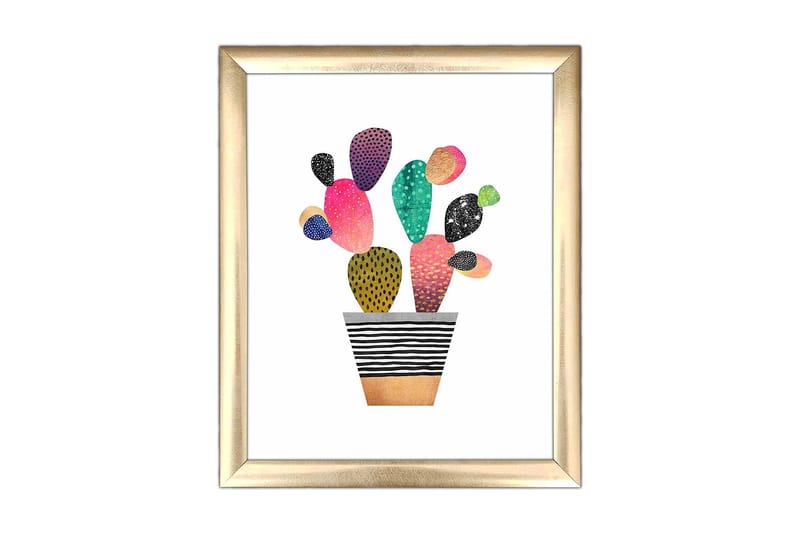 Taulu Floral kehyksellä Monivärinen, 23,5x28,5 cm