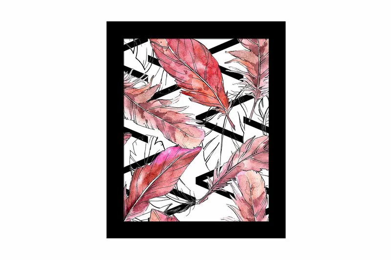 Taulu Floral kehyksellä Monivärinen, 23,5x28,5 cm