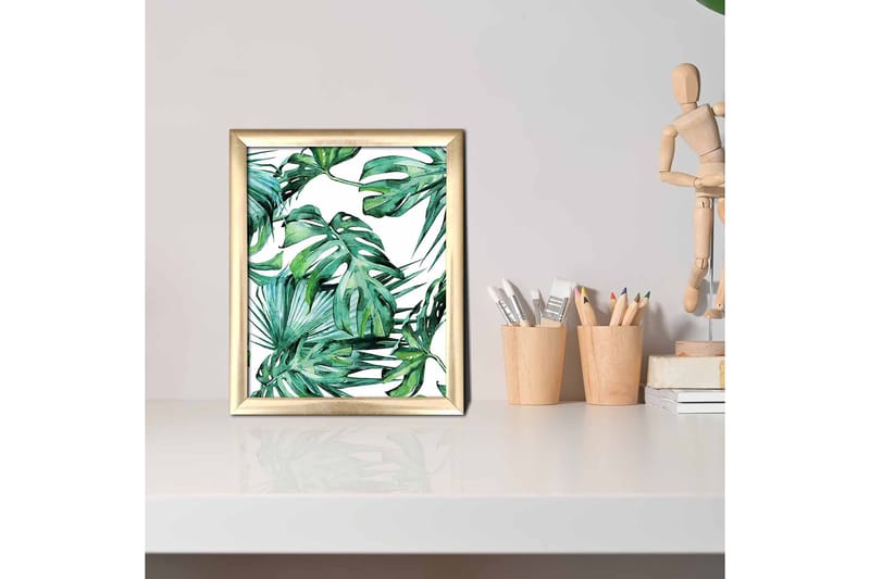 Taulu Floral kehyksellä Monivärinen - 23,5x28,5 cm - Sisustustuotteet - Taulu & taide