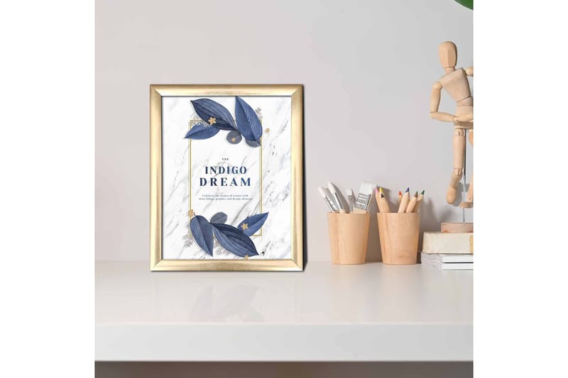 Taulu Floral kehyksellä Monivärinen - 23,5x28,5 cm - Sisustustuotteet - Taulu & taide