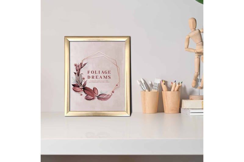 Taulu Floral kehyksellä Monivärinen - 23,5x28,5 cm - Sisustustuotteet - Taulu & taide