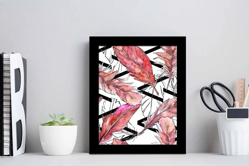 Taulu Floral kehyksellä Monivärinen - 23,5x28,5 cm - Sisustustuotteet - Taulu & taide