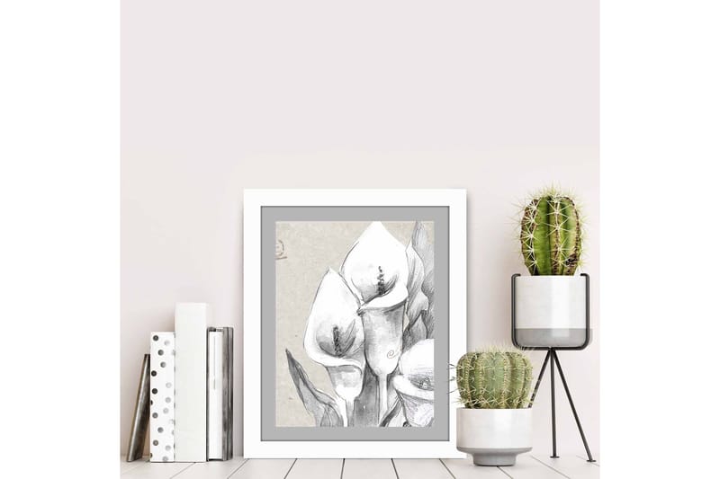 Taulu Floral kehyksellä Monivärinen - 23,5x28,5 cm - Sisustustuotteet - Taulu & taide