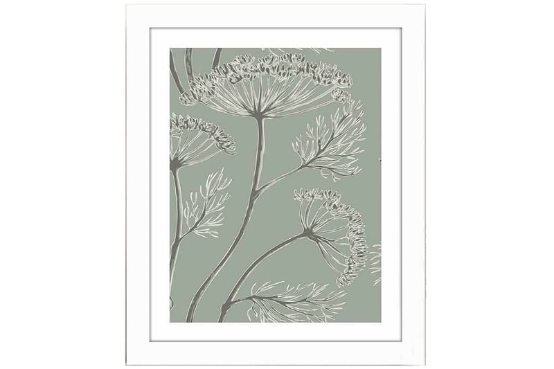 Taulu Floral kehyksellä Monivärinen - 23,5x28,5 cm - Sisustustuotteet - Taulu & taide