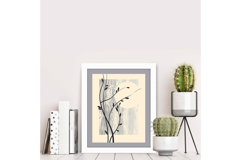 Taulu Floral kehyksellä Monivärinen - 23,5x28,5 cm - Sisustustuotteet - Taulu & taide