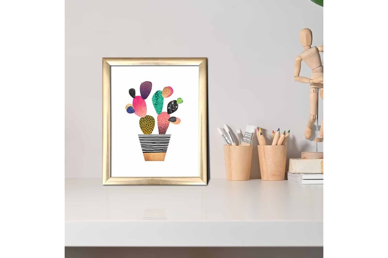 Taulu Floral kehyksellä Monivärinen - 23,5x28,5 cm - Sisustustuotteet - Taulu & taide