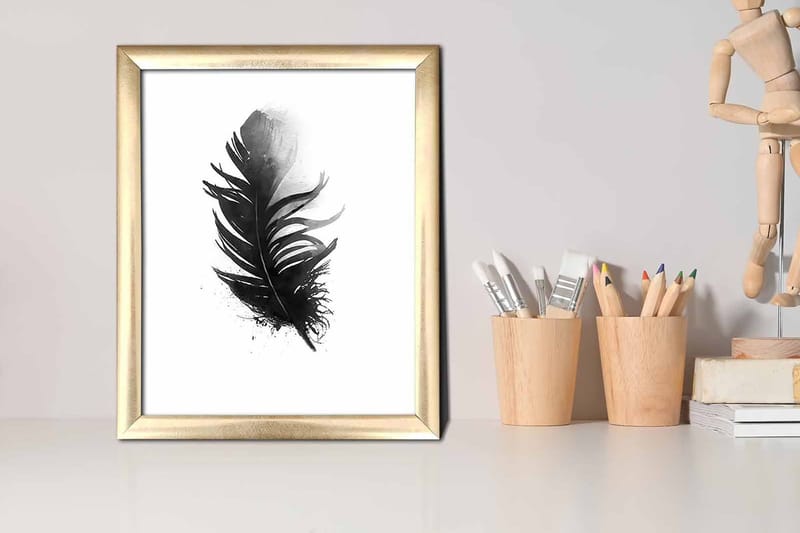 Taulu Floral kehyksellä Monivärinen - 23,5x28,5 cm - Sisustustuotteet - Taulu & taide