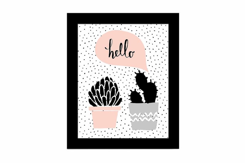 Taulu Floral kehyksellä Monivärinen, 23,5x28,5 cm