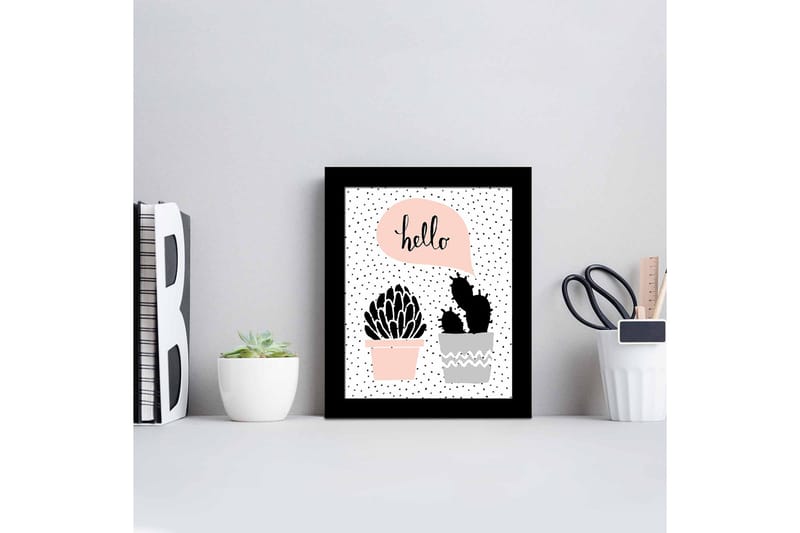 Taulu Floral kehyksellä Monivärinen - 23,5x28,5 cm - Sisustustuotteet - Taulu & taide