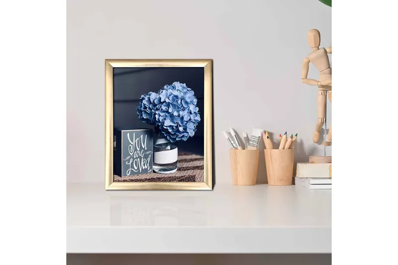 Taulu Floral kehyksellä Monivärinen - 23,5x28,5 cm - Sisustustuotteet - Taulu & taide