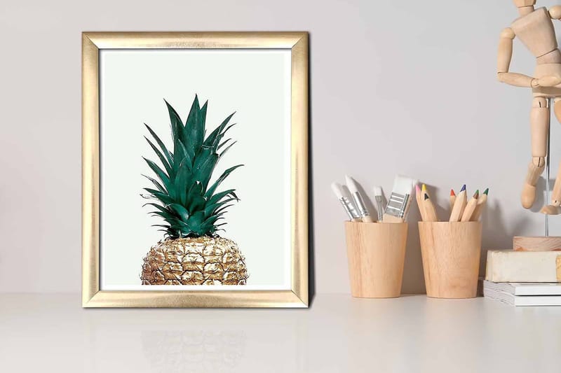 Taulu Floral kehyksellä Monivärinen - 23,5x28,5 cm - Sisustustuotteet - Taulu & taide