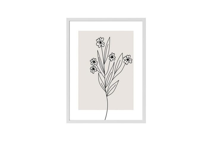 Taulu Flower I Deco Valkoinen - AmandaB - Taulu & taide