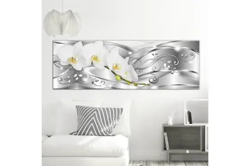 Taulu Flowering 1 Part Narrow Silver 150x50 - Artgeist sp. z o. o. - Sisustustuotteet - Taulu & taide - Canvas-taulu