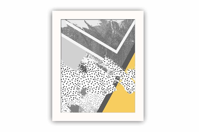 Taulu Geometric kehyksellä Monivärinen, 23,5x28,5 cm