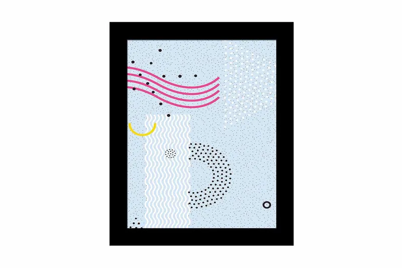 Taulu Geometric kehyksellä Monivärinen, 23,5x28,5 cm
