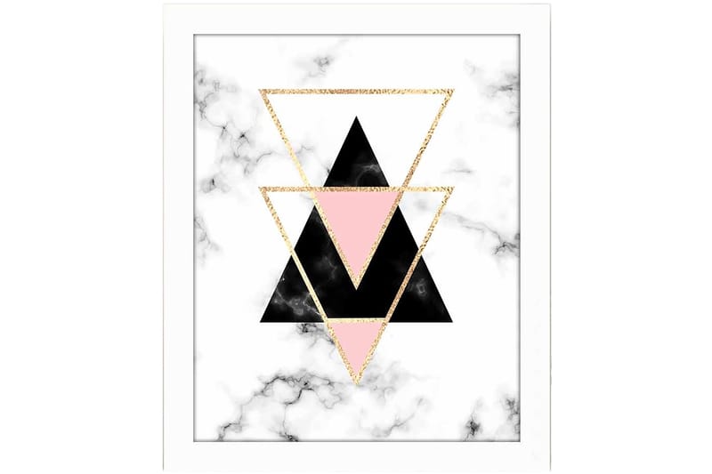 Taulu Geometric kehyksellä Monivärinen - 23,5x28,5 cm - Sisustustuotteet - Taulu & taide