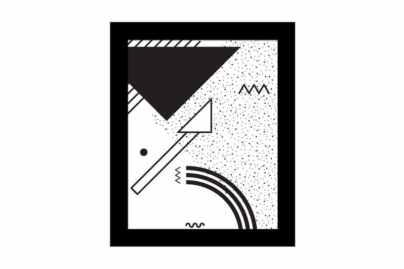 Taulu Geometric kehyksellä Monivärinen - 23,5x28,5 cm - Sisustustuotteet - Taulu & taide