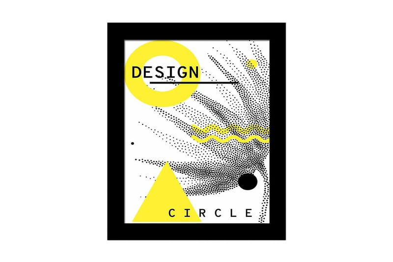 Taulu Geometric kehyksellä Monivärinen, 23,5x28,5 cm