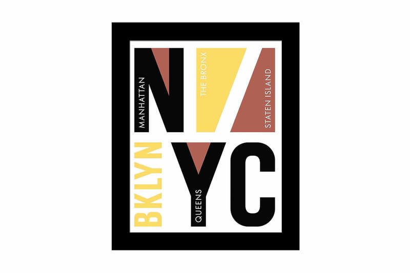 Taulu Geometric kehyksellä Monivärinen, 23,5x28,5 cm