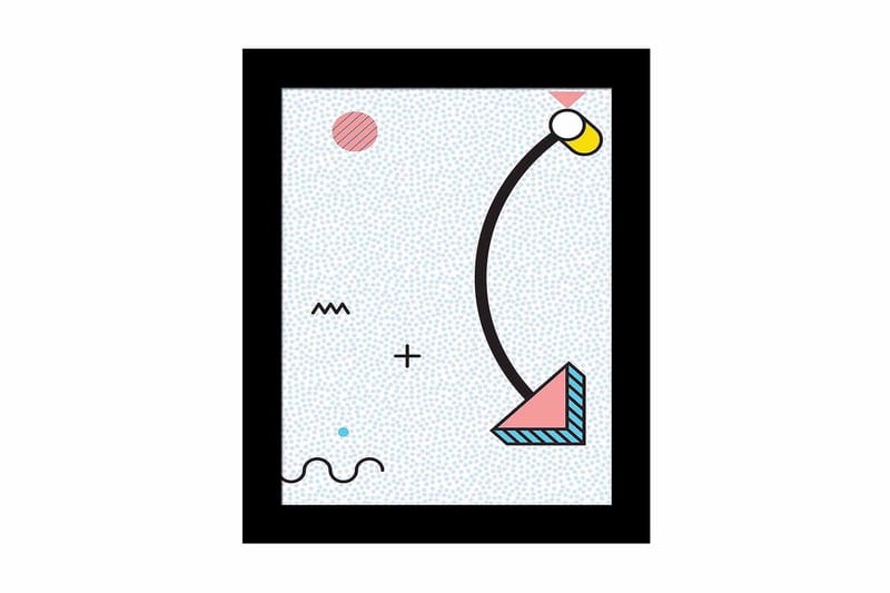 Taulu Geometric kehyksellä Monivärinen, 23,5x28,5 cm