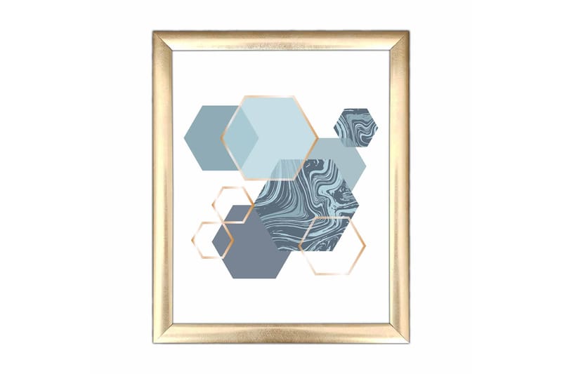 Taulu Geometrical kehyksellä Monivärinen - 23,5x28,5 cm - Sisustustuotteet - Taulu & taide