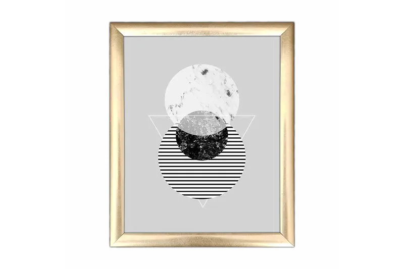 Taulu Geometrical kehyksellä Monivärinen, 23,5x28,5 cm