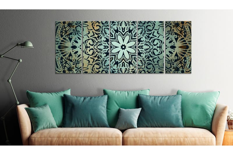 Taulu Green Mandala 225x90 - Artgeist sp. z o. o. - Sisustustuotteet - Taulu & taide - Canvas-taulu